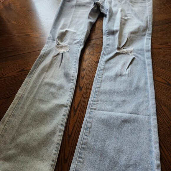 Girls Old Navy High Waisted Ripped Distressed Flare Jeans - Size 16 - Picture 3 of 6
